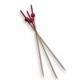 picks "bola roja" 12cms natural bambu (pack 100 unid.)