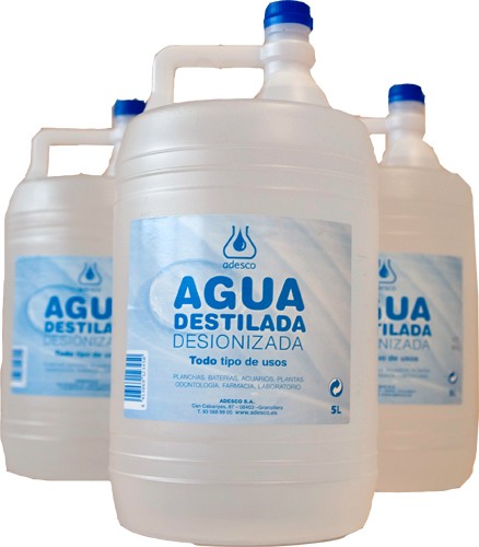 Agua Desionizada (Destilada) en Bidón de 55 litros - Adesco