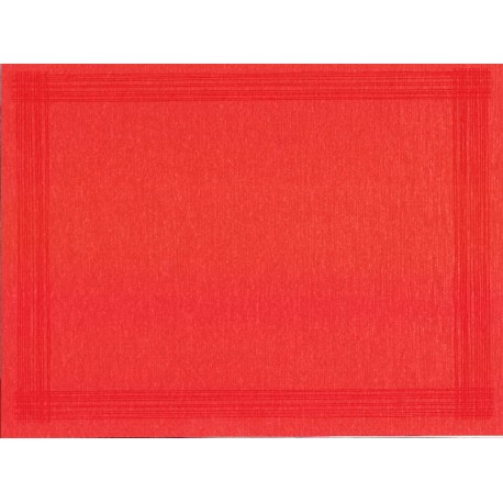 mantel individual rojo "sin orla" 30x40 40grs (1 paq. 500 mant.)