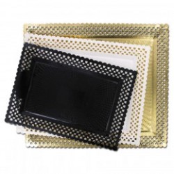 bandeja & blonda erik 22x27cms blanco carton (1 pack 100 unid.)