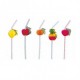 canutillos decorados -flexibles frutas 23cms surtido pp (pack 100 unid.)