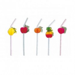 canutillos decorados -flexibles frutas 23cms surtido pp (pack 100 unid.)