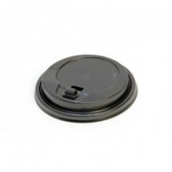 tapa alta para vasos de 120ml negro ps (1 pack 100 unid.)