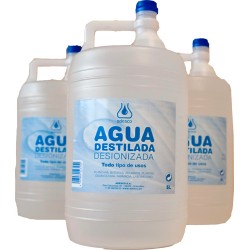 agua desionizada "adesco" 5 lts (1 unid.)