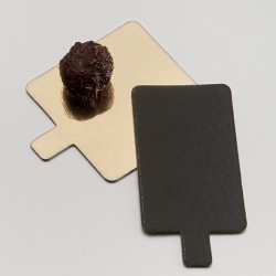 carton pasteleria doble cara 5,5x9,5cms oro/negro carton (pack 250 unid.)