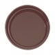 bandeja antideslizante redonda 35,5cms marron fibra (1 unid.)