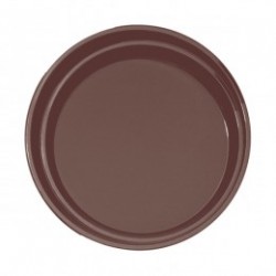 bandeja antideslizante redonda 35,5cms marron fibra (1 unid.)