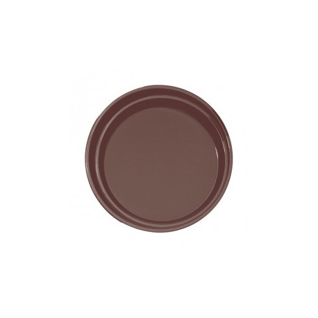 bandeja antideslizante redonda 35,5cms marron fibra (1 unid.)