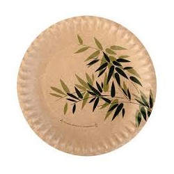 plato carton volare feel green 23cms beig (pack 100 unid.)