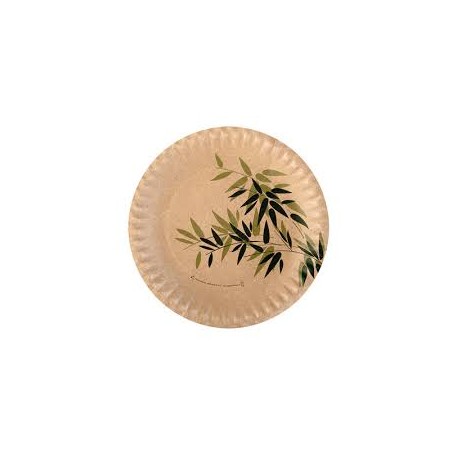 plato carton volare feel green 23cms beig (pack 100 unid.)