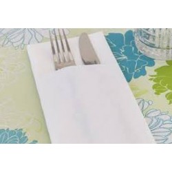 portacubiertos duniletto slim airlaid blanca 40x33 (1 paq. 65 unid.)