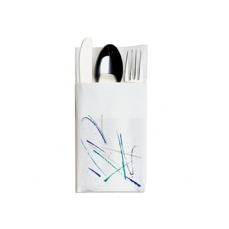 portacubiertos servilleta blanco 40x40 "canguro" tissue (1 pack 50 unid.)