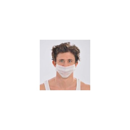 mascarilla simple papel 1/c blanco con gomas (1 pack 100 unid.)