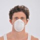 mascarilla bozal tipo concha azul con gomas (1 pack 50 unid.)