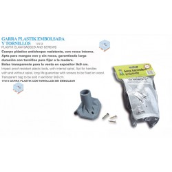 garra plastik con tornillos (1 unid.)