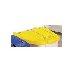 tapa cubo en ruedas 100 lts amarillo (1 unid.)