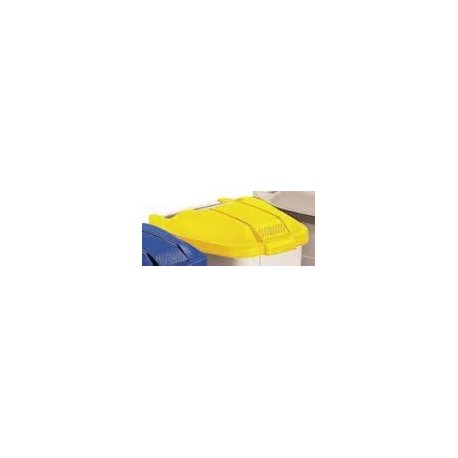 tapa cubo en ruedas 100 lts amarillo (1 unid.)
