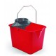 cubo rectangular con escurridor rojo 14lts (1 unid.)