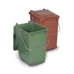 papelera 10lts cocina marron (1 unid.)