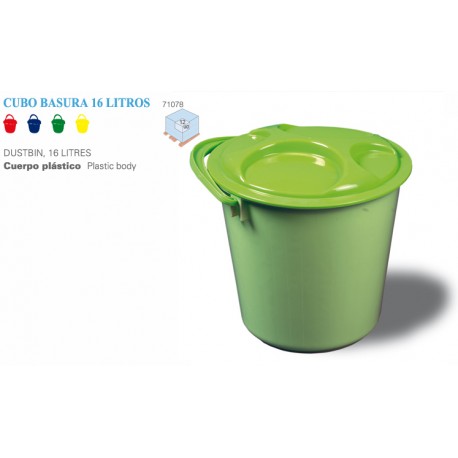 cubo basura 20lts con tapa (1 unid.)