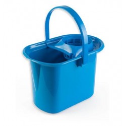 cubo rectangular 14lts azul con escurridor (1 unid.)