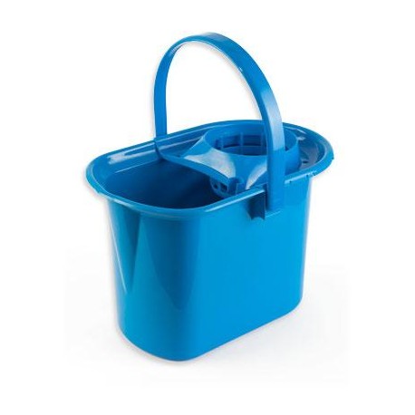 cubo rectangular 14lts azul con escurridor (1 unid.)
