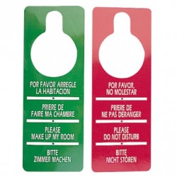 cartel "no molestar" 8x28 rojo carton (1 pack 100 unid.)