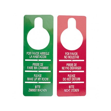 cartel "no molestar" 8x28 rojo carton (1 pack 100 unid.)