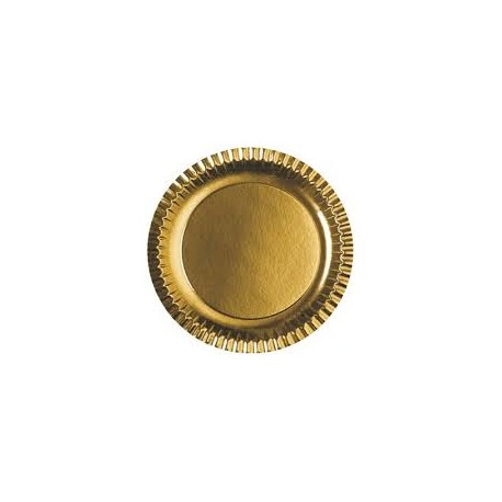 plato carton oro 27cms (1 pack 100 unid.)