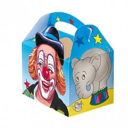 caja infantil cartulina circo 16x10x17 cuatricomia (1 pack 50 unid.)