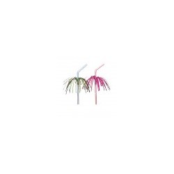 canutillos decorados flexibles palmeras 23cms (1 pack 100 unid.)