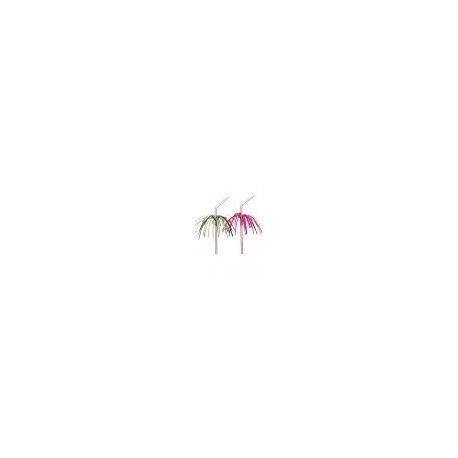 canutillos decorados flexibles palmeras 23cms (1 pack 100 unid.)
